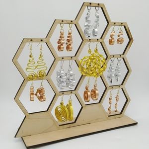 Handmade one-of-a-kind flat wire-wrapped earrings